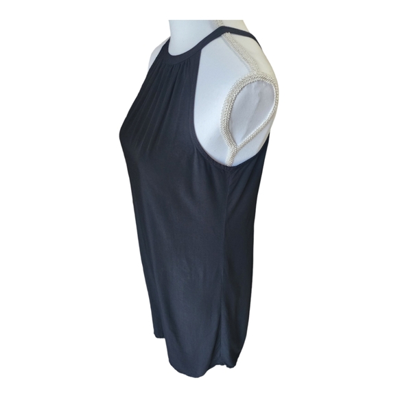 Old Navy Women's Black Jersey Swing Dress, High Neck, Sleeveless, Size XS - Picture 4 of 10